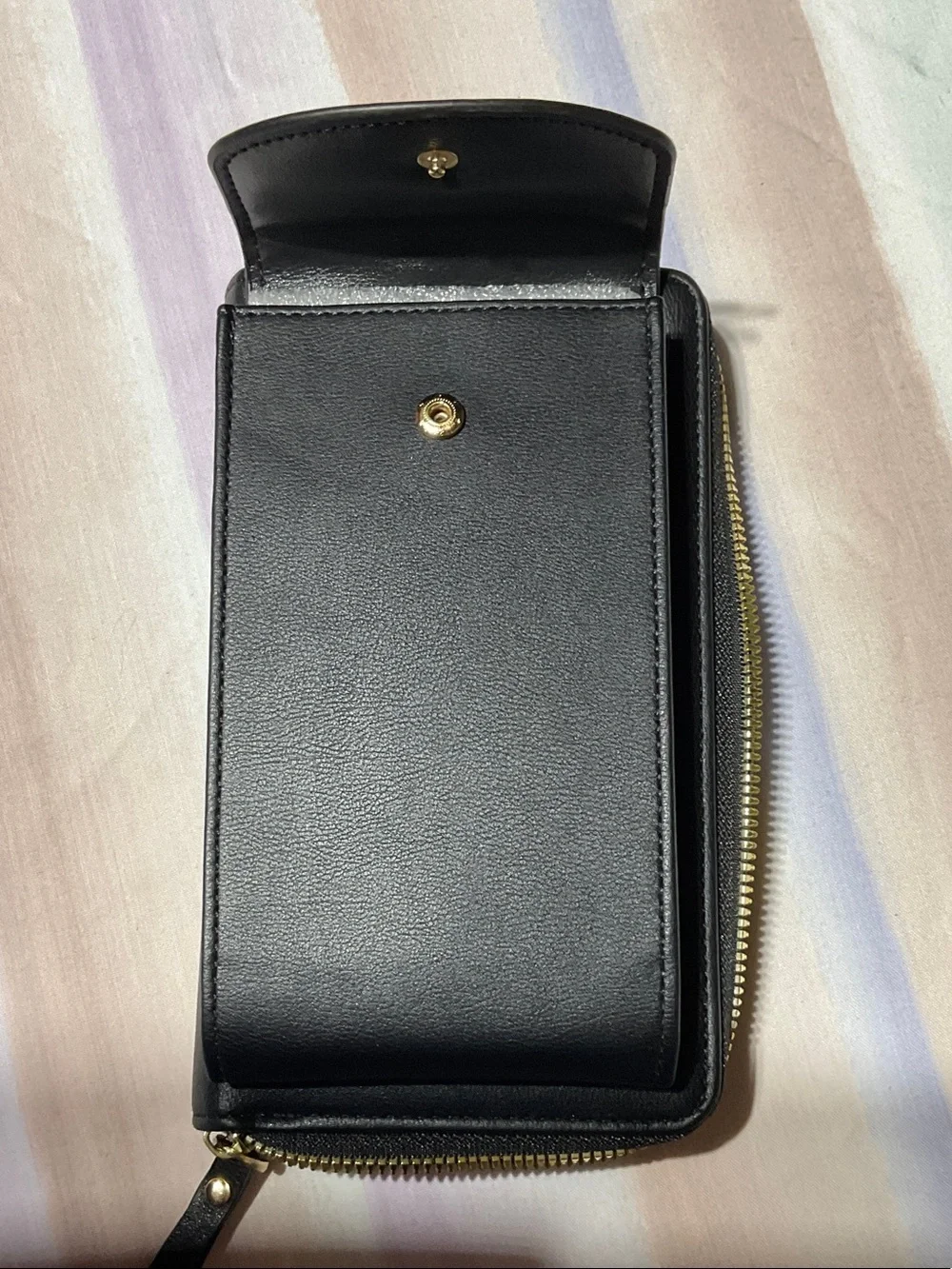 STL Black Leather Clutch